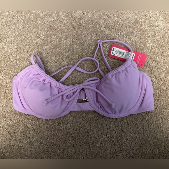 Xhilaration Other - lavender shirred underwire bikini top